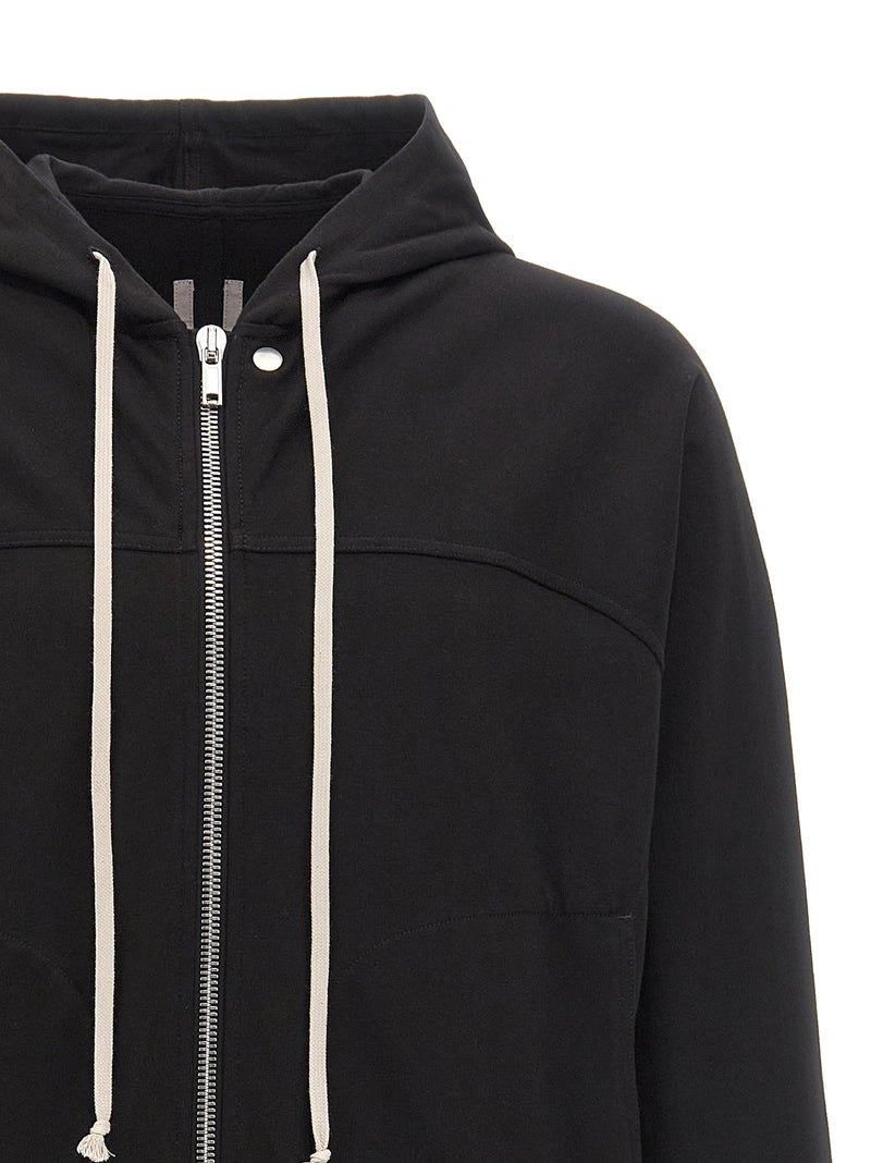 Sweat à capuche Rick Owens en coton noir