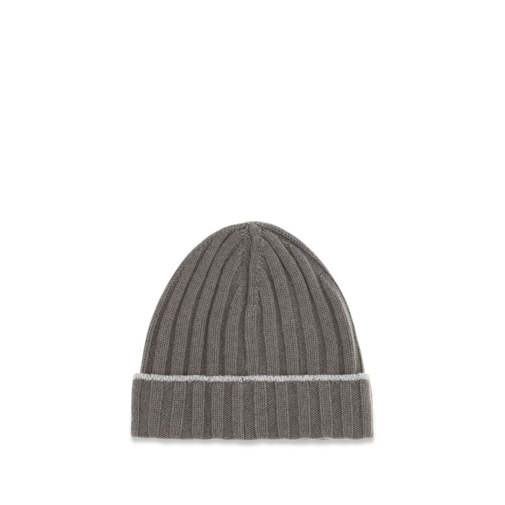 Bonnet bicolore en cachemire Brunello Cucinelli