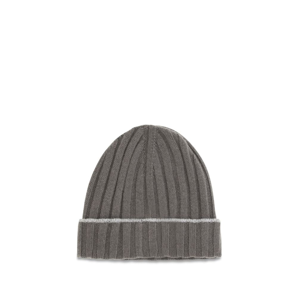 Bonnet bicolore en cachemire Brunello Cucinelli