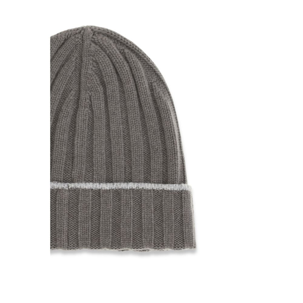 Bonnet bicolore en cachemire Brunello Cucinelli