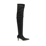 Proenza Schouler Black Polyurethane Over The Knee Boots