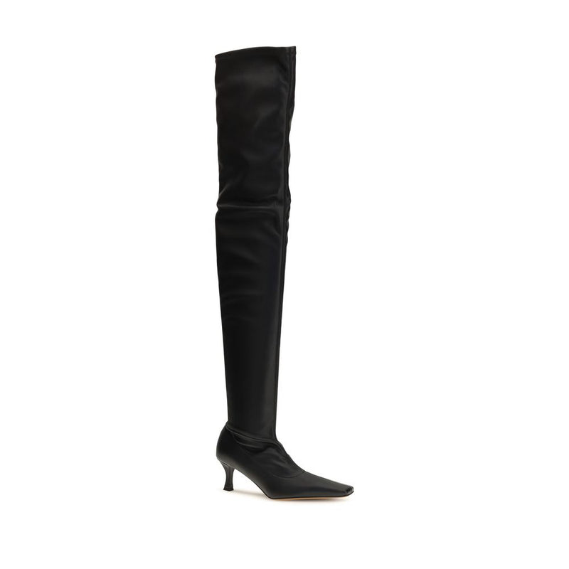 Proenza Schouler Black Polyurethane Over The Knee Boots