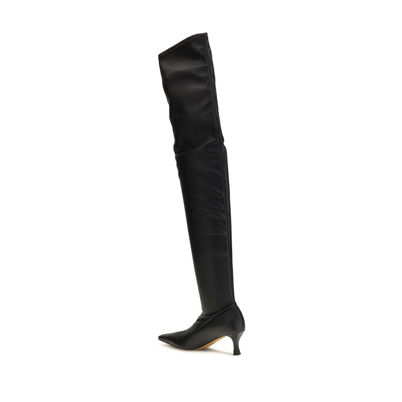 Proenza Schouler Black Polyurethane Over The Knee Boots