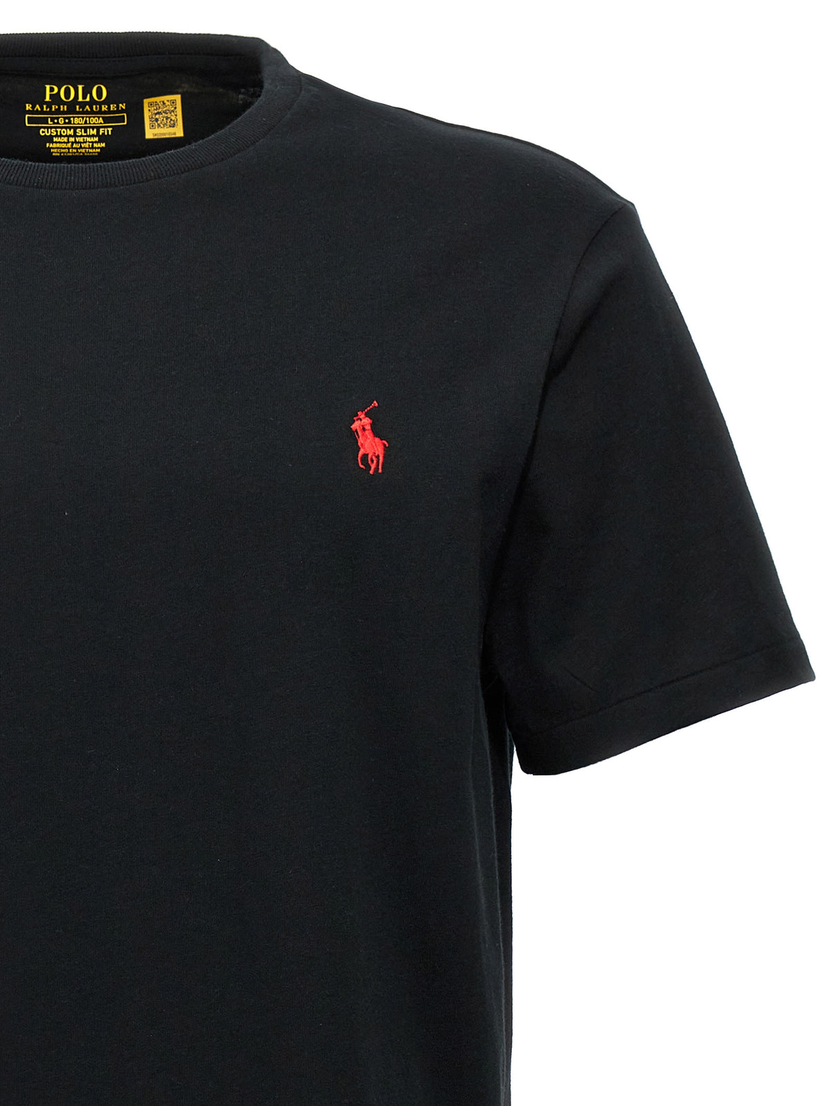 Polo Ralph Lauren Black Cotton Logo T-Shirt