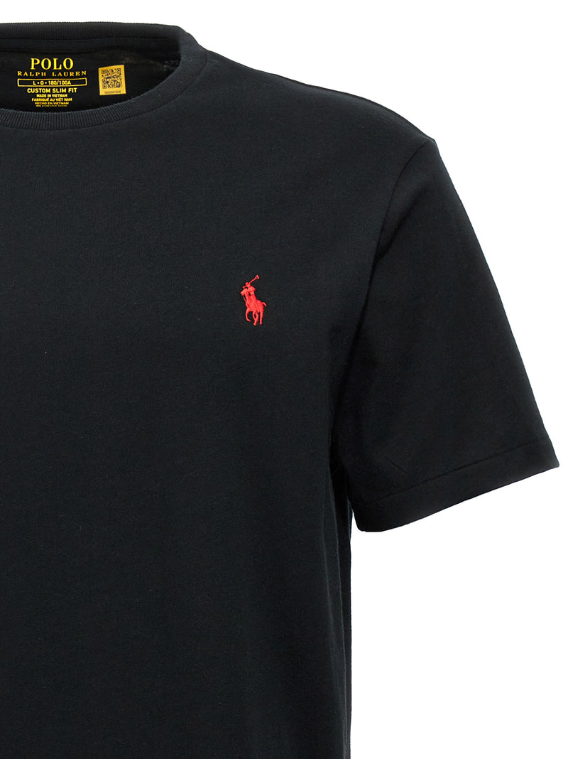 Polo Ralph Lauren Black Cotton Logo T-Shirt