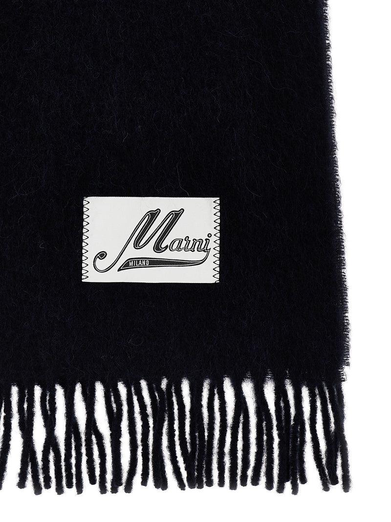 Marni Blue Wool Blend Scarf - Luxurious Style Statement