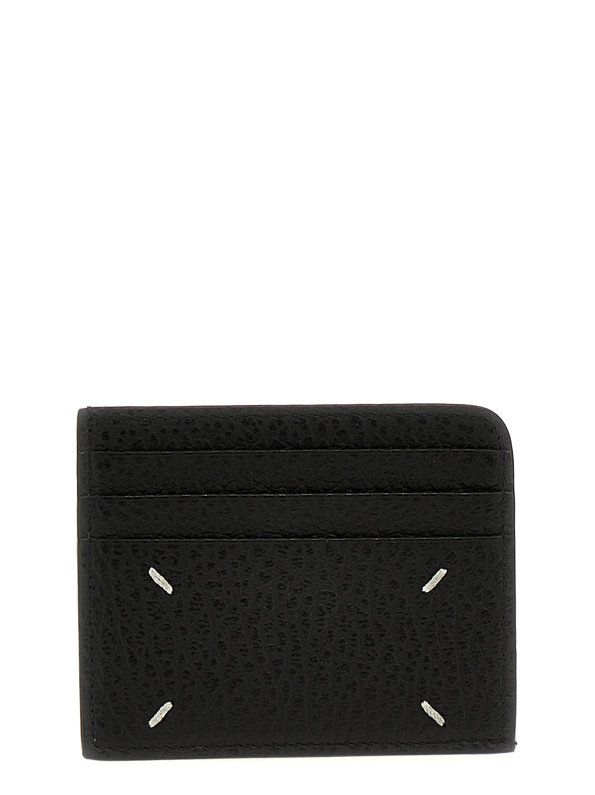 Porte-cartes en cuir de veau noir Maison Margiela