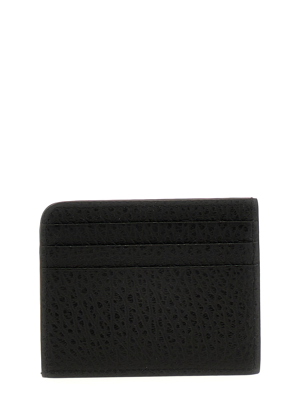 Porte-cartes en cuir de veau noir Maison Margiela