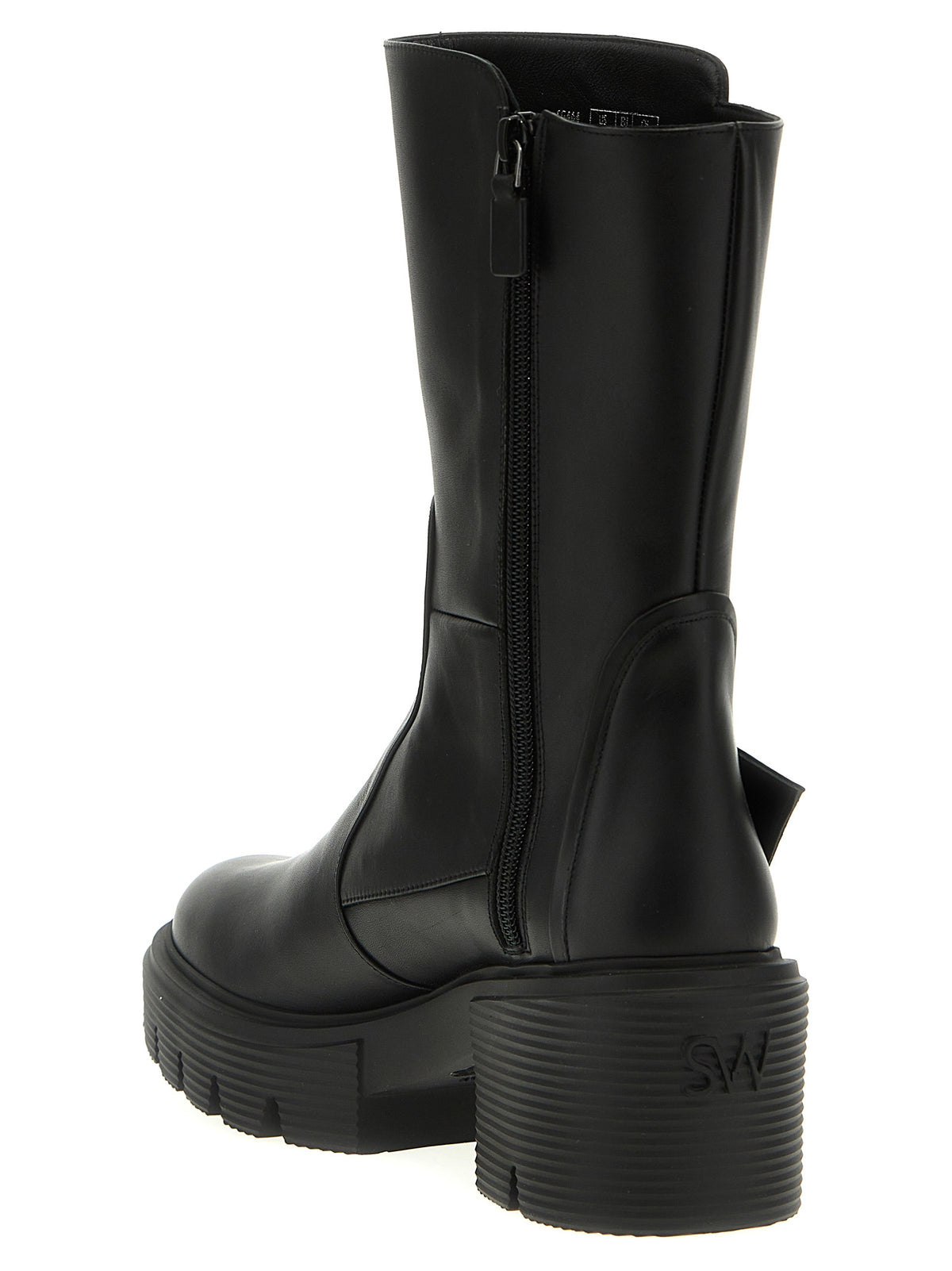 Stuart Weitzman Black Calfskin Ankle Boots