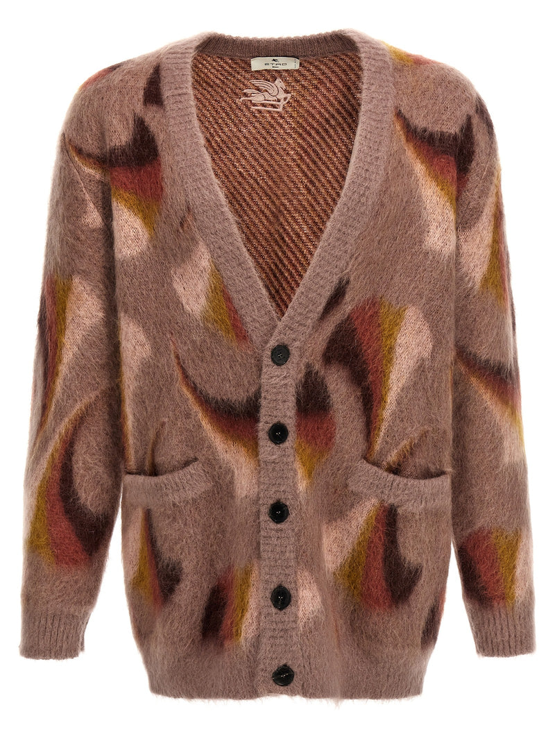 Etro Multicolor Wool Cardigan for Men