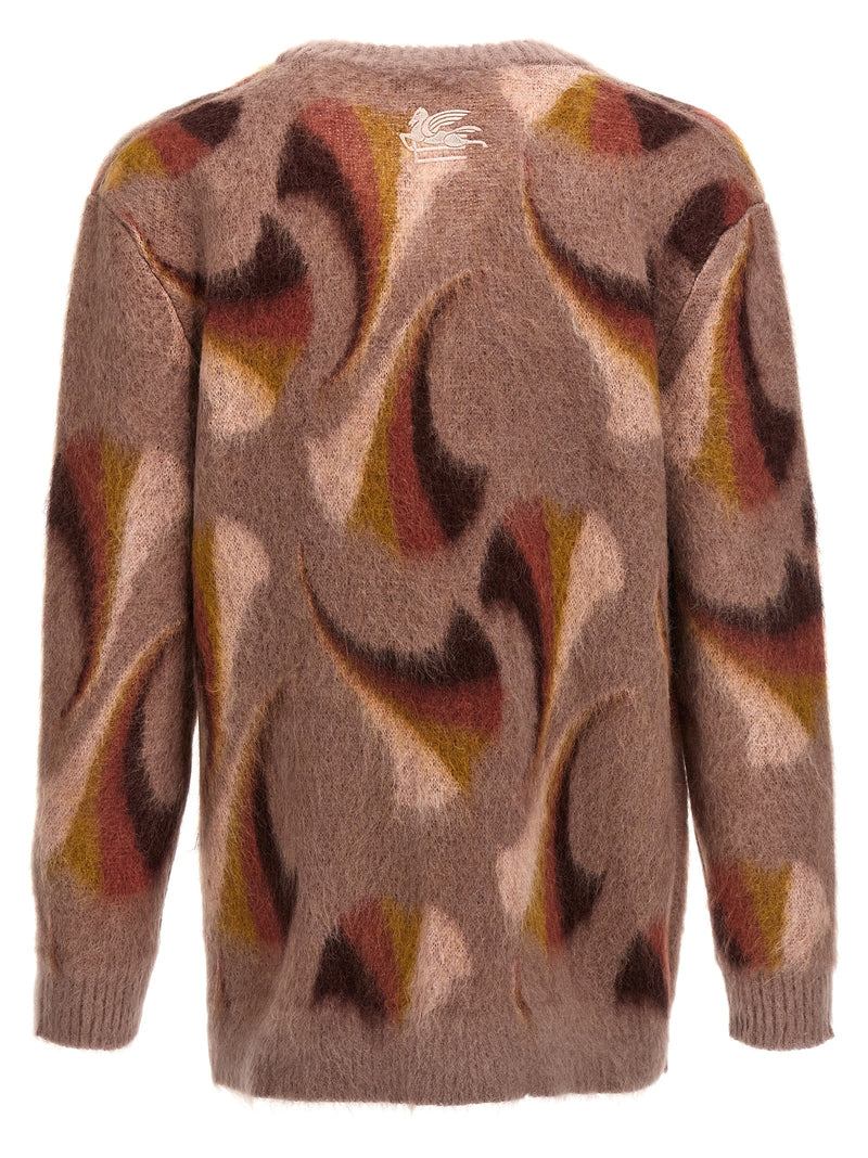 Etro Multicolor Wool Cardigan for Men