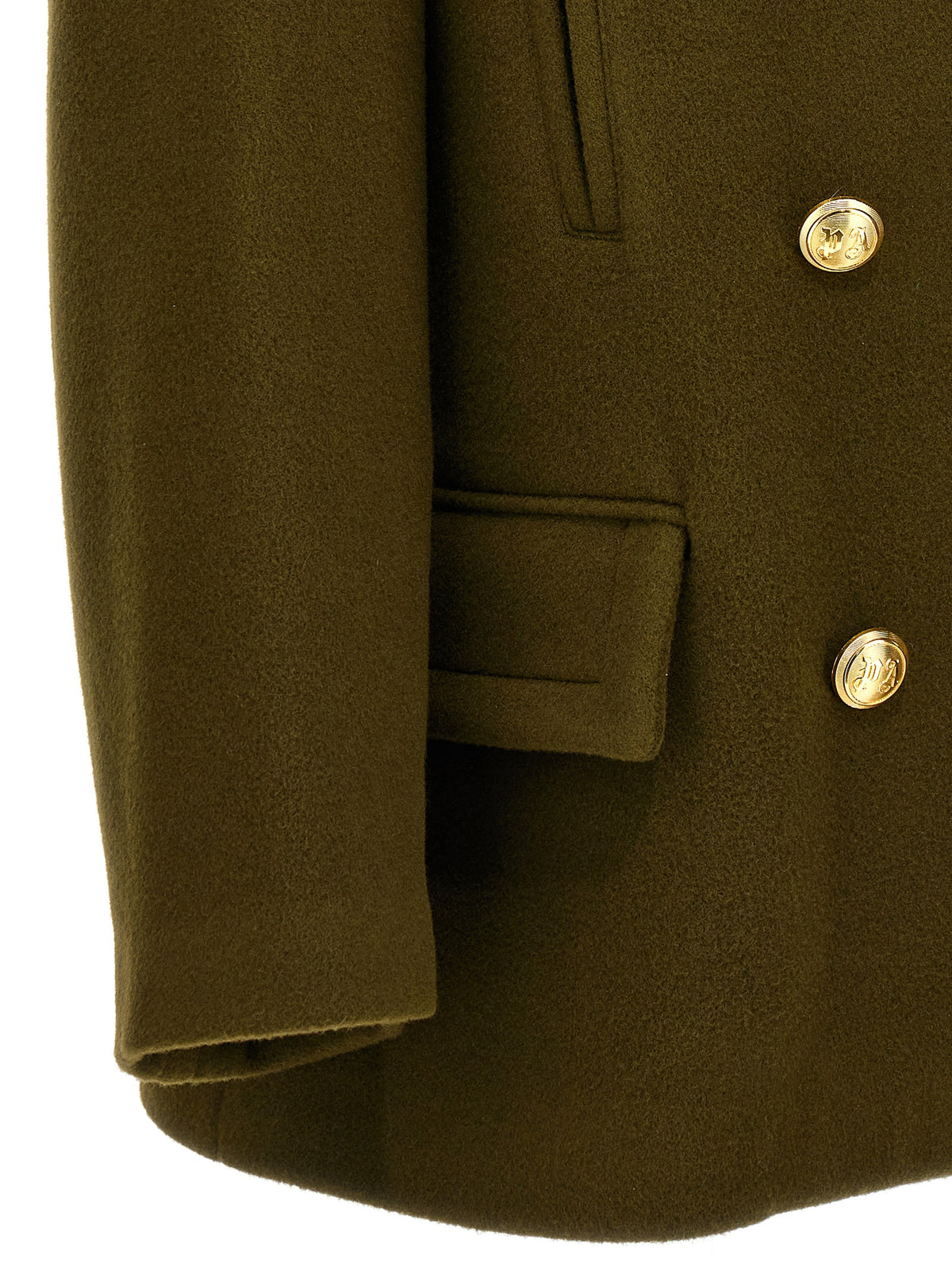 Palm Angels Bicolor Virgin Wool Coat