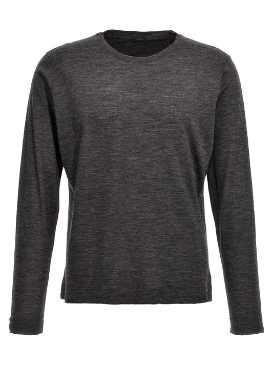 ZANONE Gray Virgin Wool Cardigan
