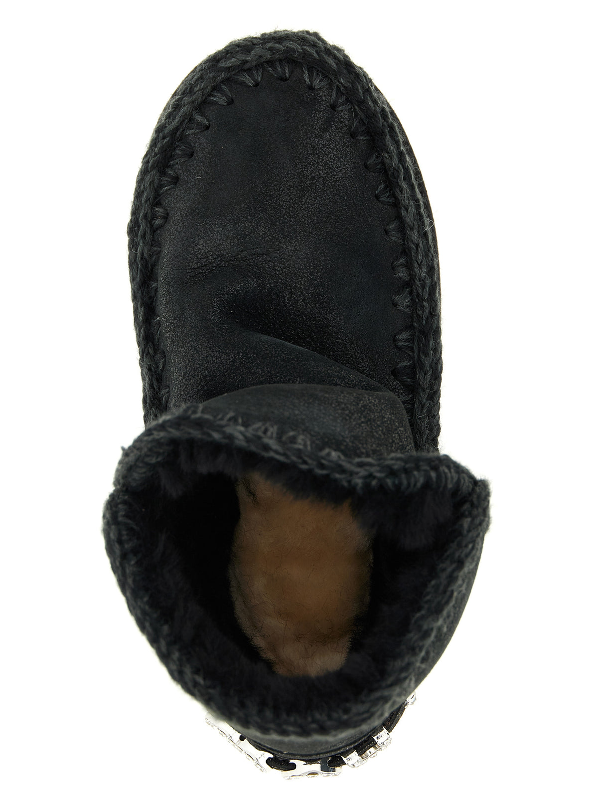 Mou Black Lamb Leather Ankle Boots