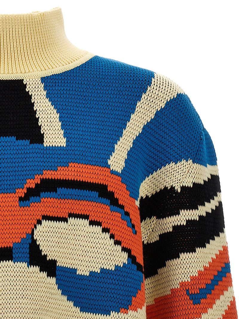 Bluemarble Multicolor Virgin Wool Cardigan for Men