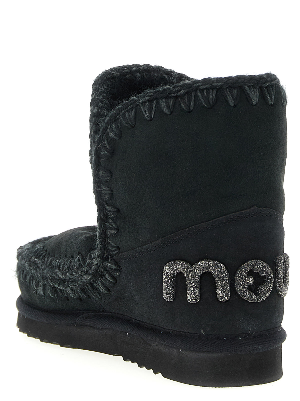 Mou Black Lambskin Ankle Boots