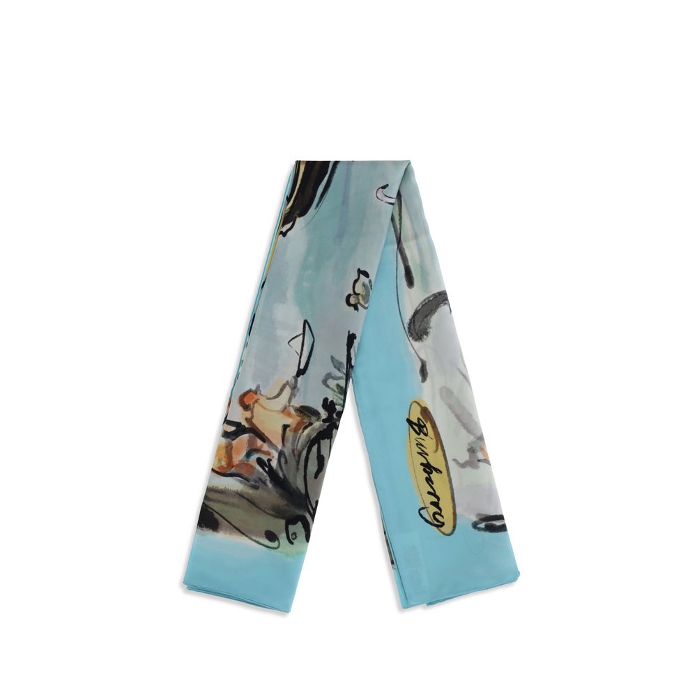Écharpe en soie multicolore Burberry
