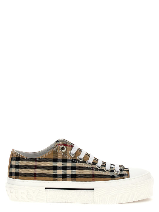 Baskets basses Burberry en coton beige