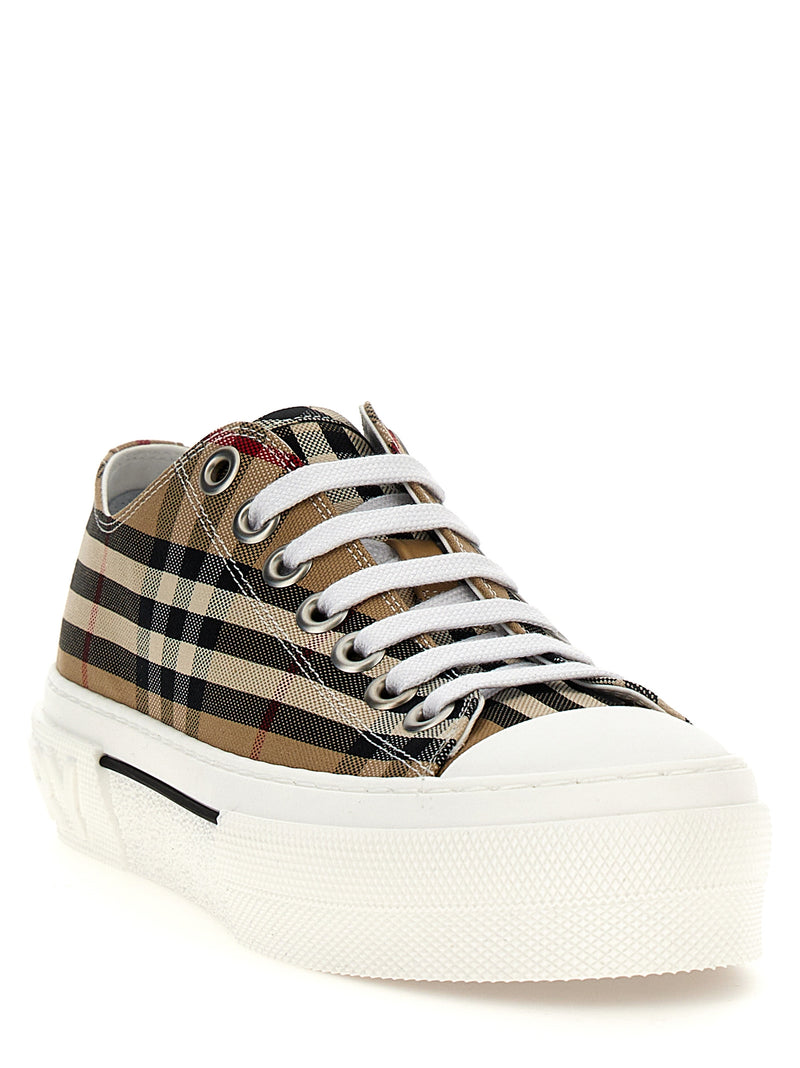 Baskets basses Burberry en coton beige