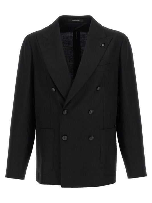 Tagliatore Black Virgin Wool Blazer