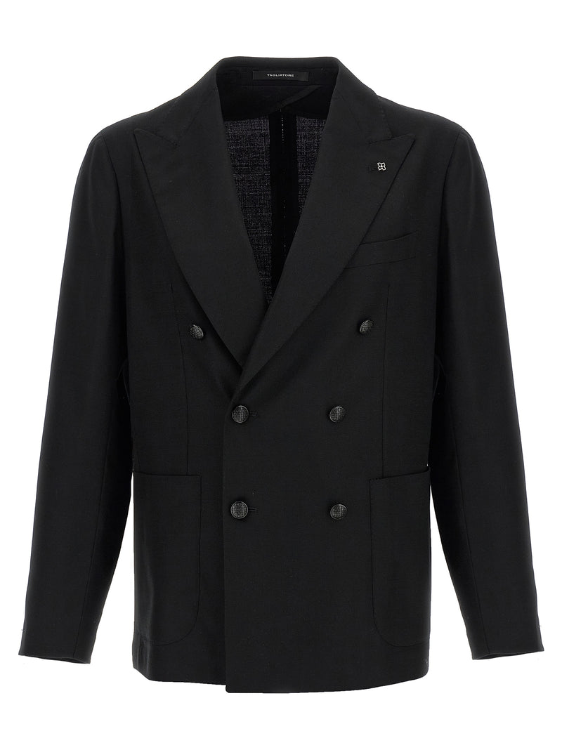 Tagliatore Black Virgin Wool Blazer