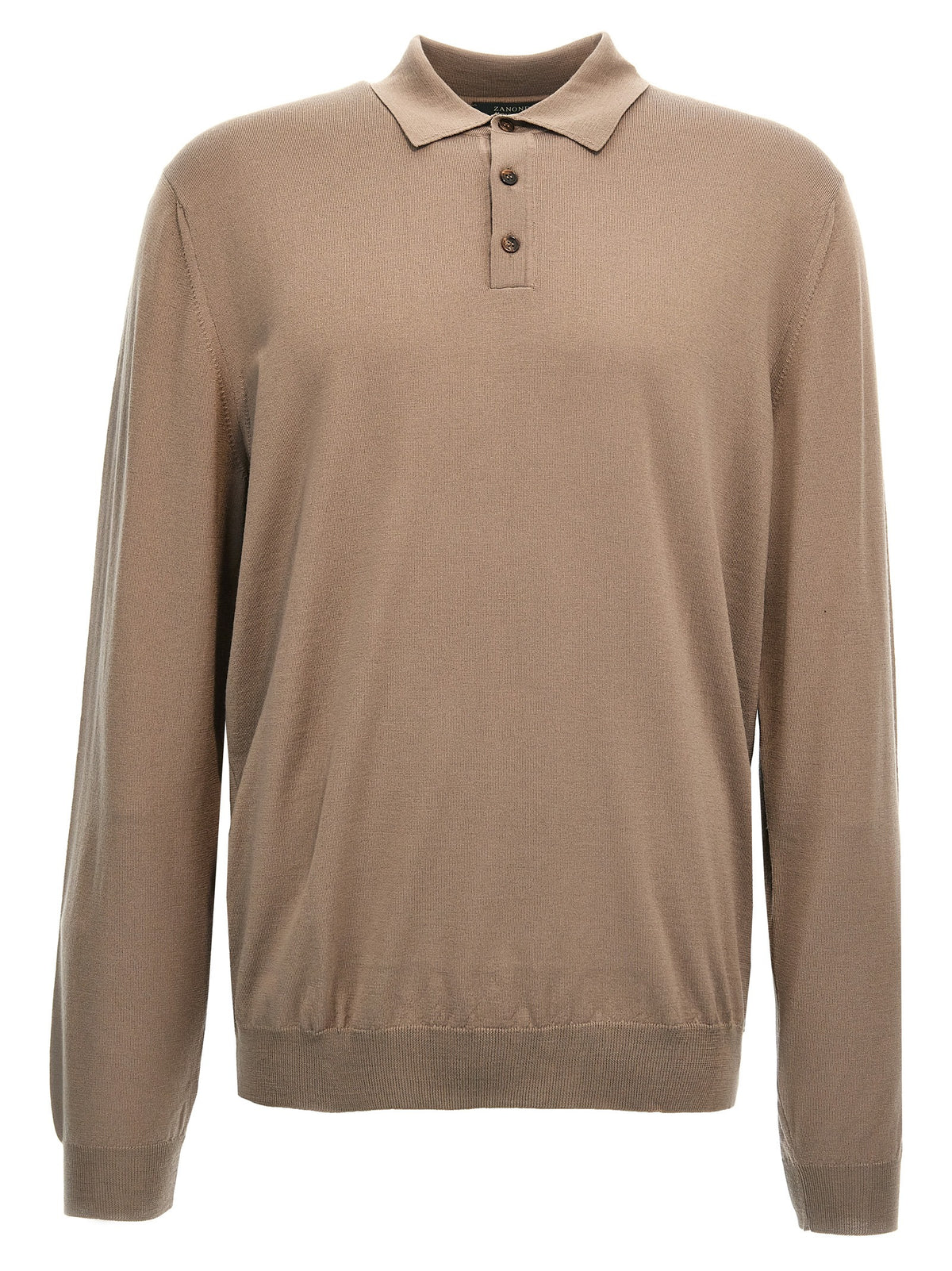 Polo ZANONE en Laine Vierge Beige