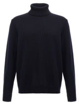 ZANONE Cardigan Bleu en Laine Vierge