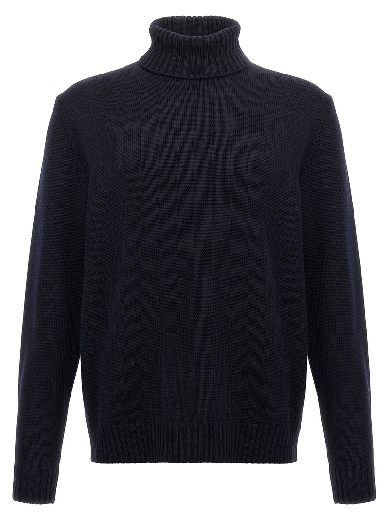 ZANONE Cardigan Bleu en Laine Vierge