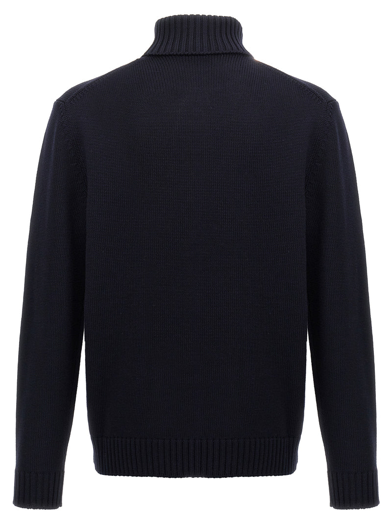 ZANONE Cardigan Bleu en Laine Vierge