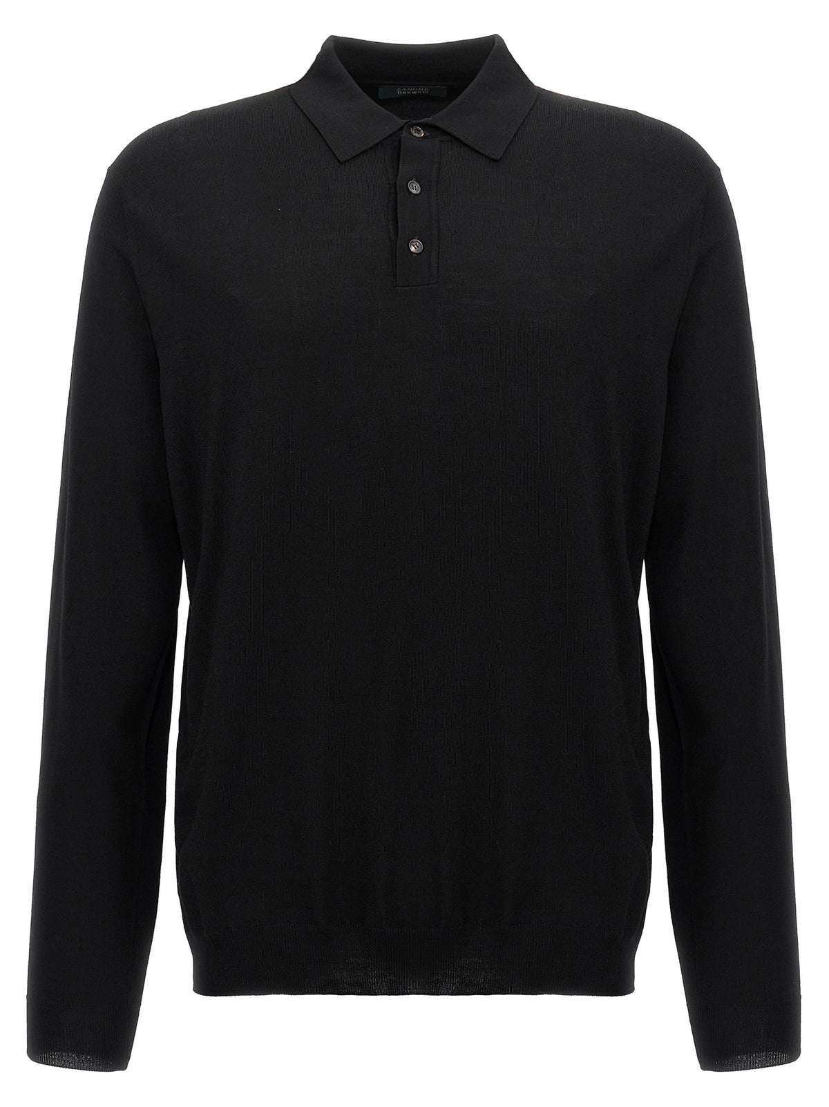 ZANONE Black Virgin Wool Polo Shirt