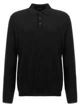 ZANONE Black Virgin Wool Polo Shirt
