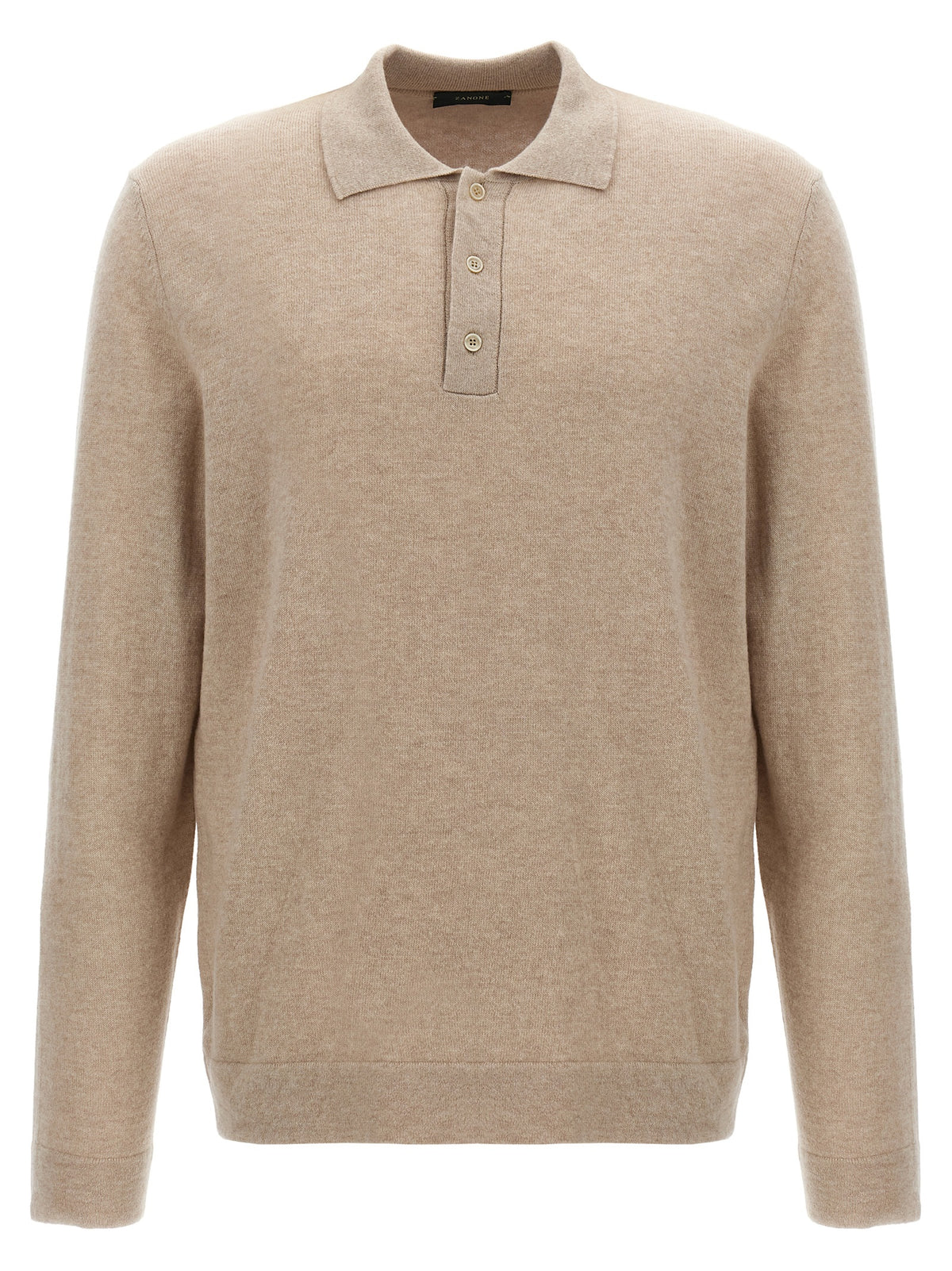 ZANONE Beige Virgin Wool Polo Shirt