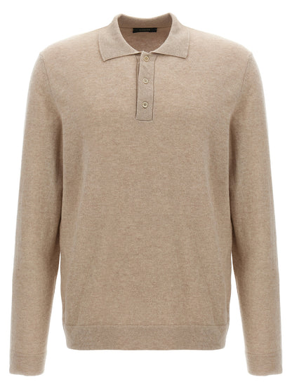 ZANONE Beige Virgin Wool Polo Shirt