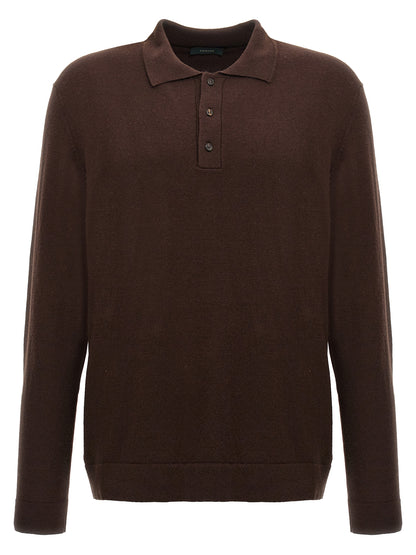 ZANONE Brown Virgin Wool Polo Shirt