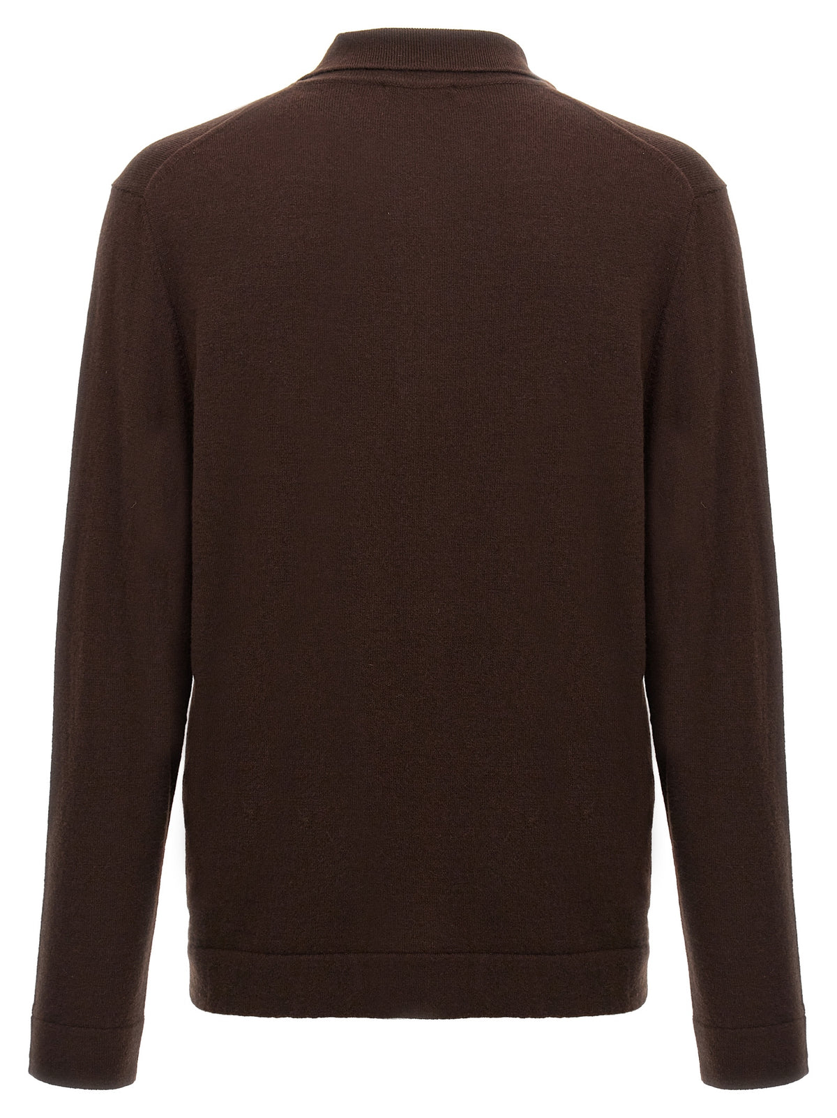 Polo ZANONE en Laine Vierge Marron