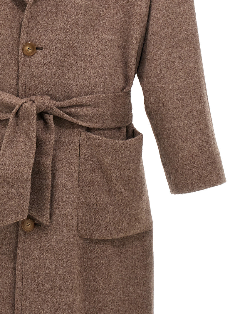 Etro Beige Wool Coat for Men - Timeless Elegance