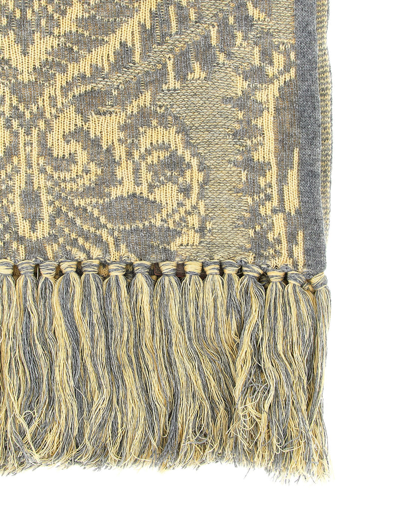 Etro Multicolor Wool Scarf - Barocco Jacquard Design