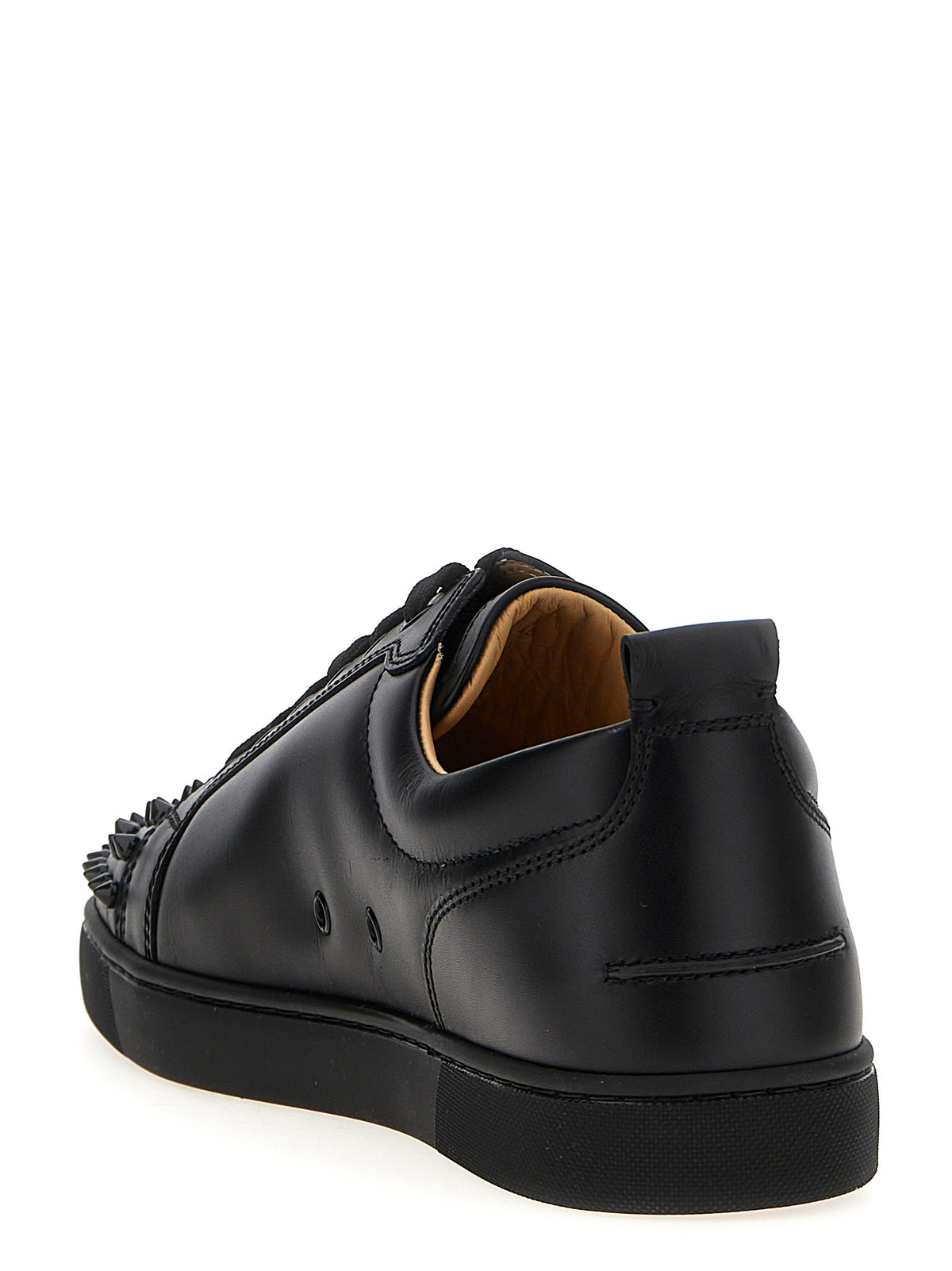 Baskets basses en cuir de veau noir Christian Louboutin