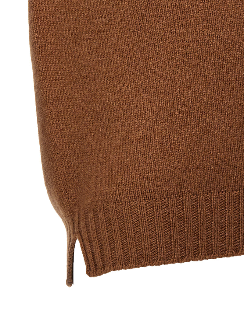 MA'RY'YA Brown Wool Cardigan for Men