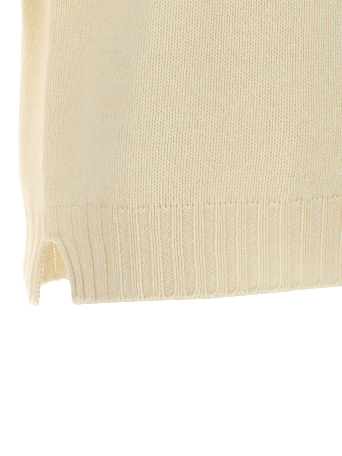 MA'RY'YA White Wool Cardigan
