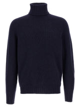 MA'RY'YA Blue Wool Cardigan