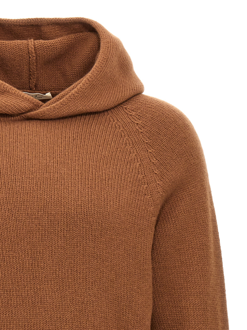 MA'RY'YA Brown Wool Cardigan - Stylish & Warm Hooded Sweater
