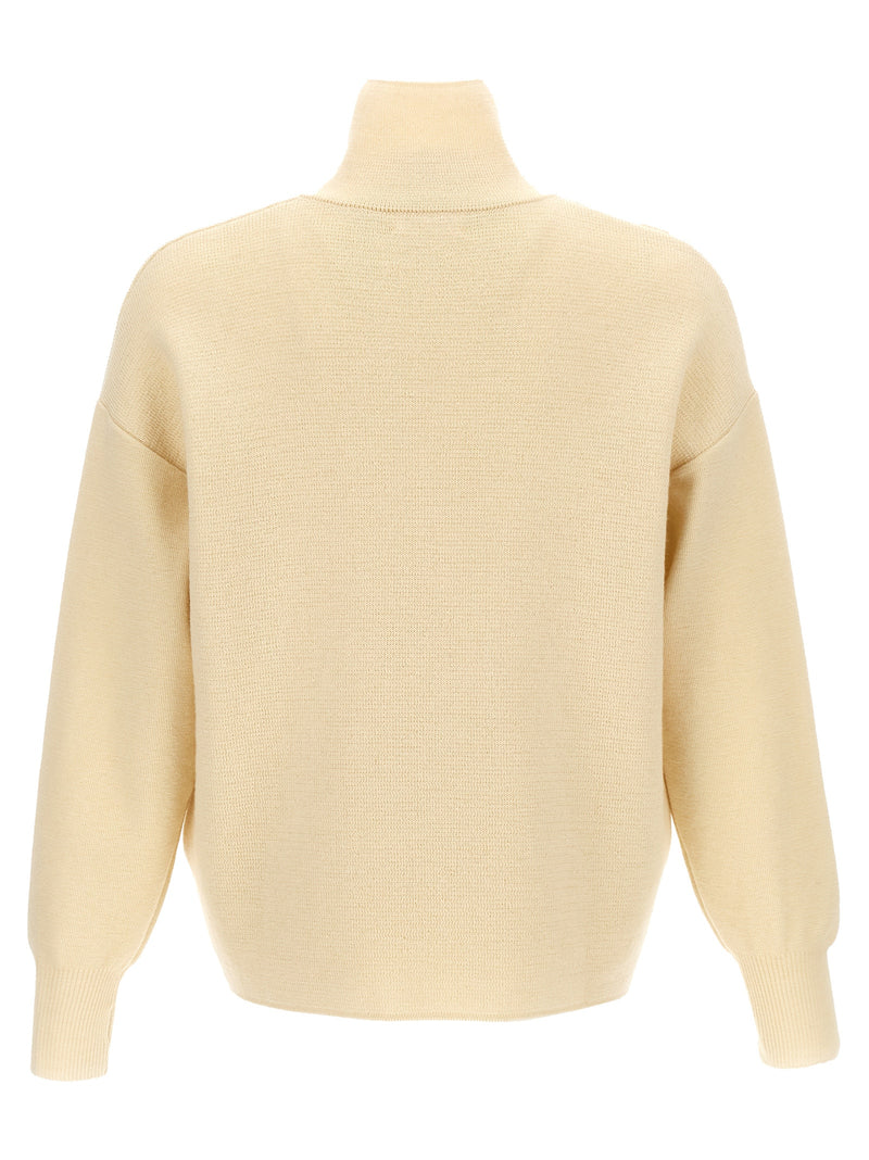 MA'RY'YA White Merino Wool Cardigan for Men