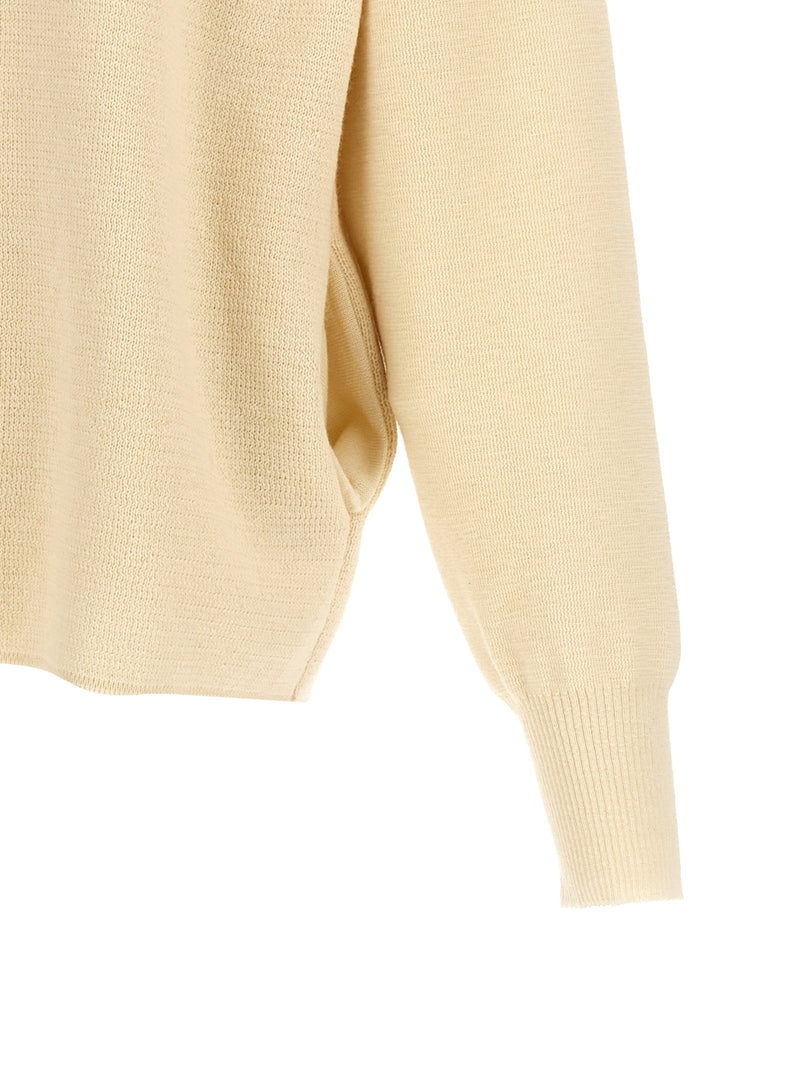 MA'RY'YA White Merino Wool Cardigan for Men