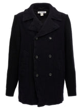 Comme Des Garçons Blue Wool Coat