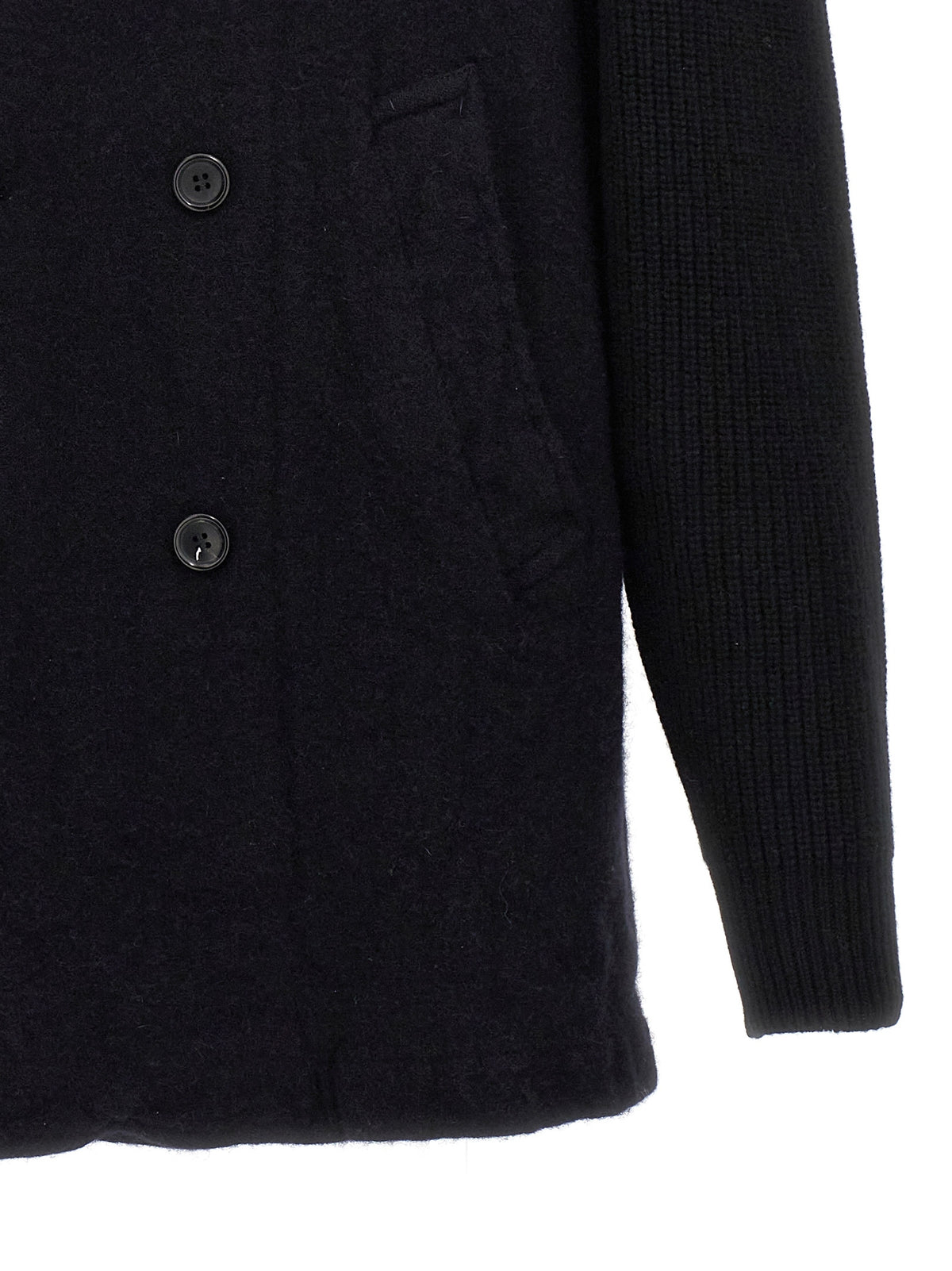 Comme Des Garçons Blue Wool Coat