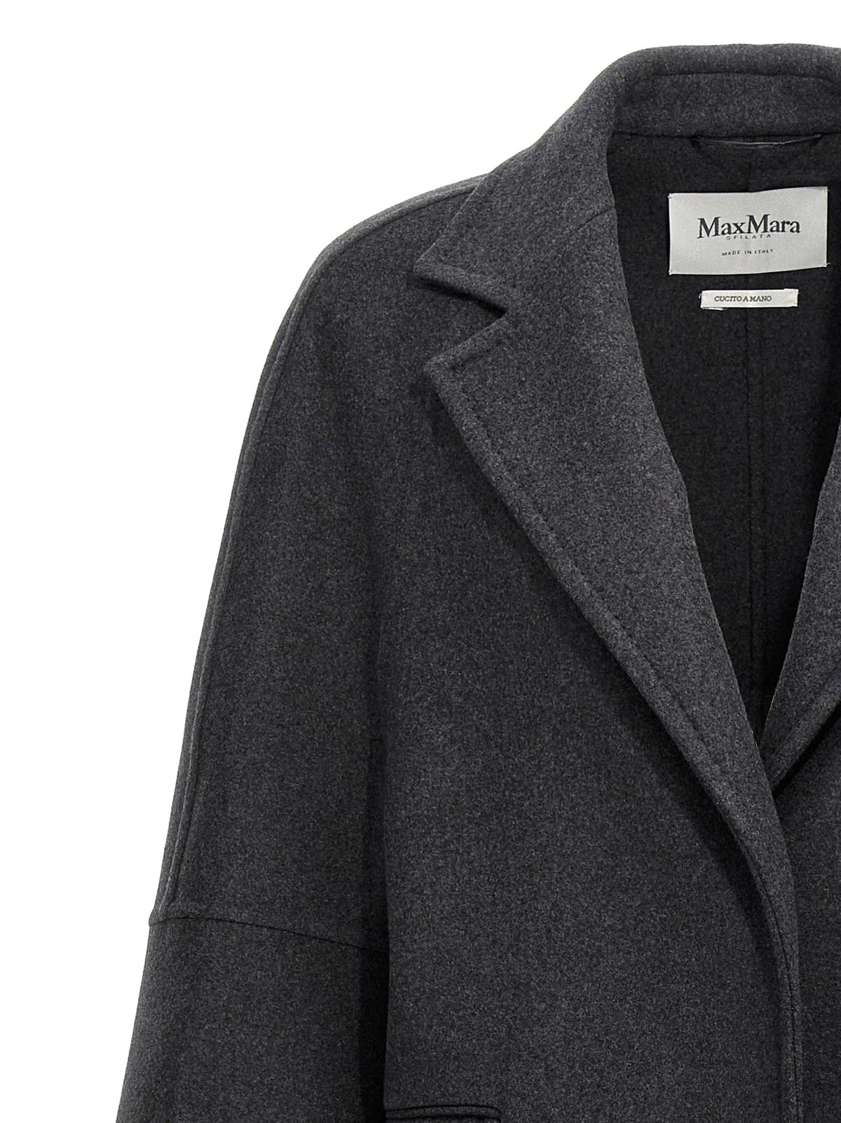 Max Mara Gray Virgin Wool Coat