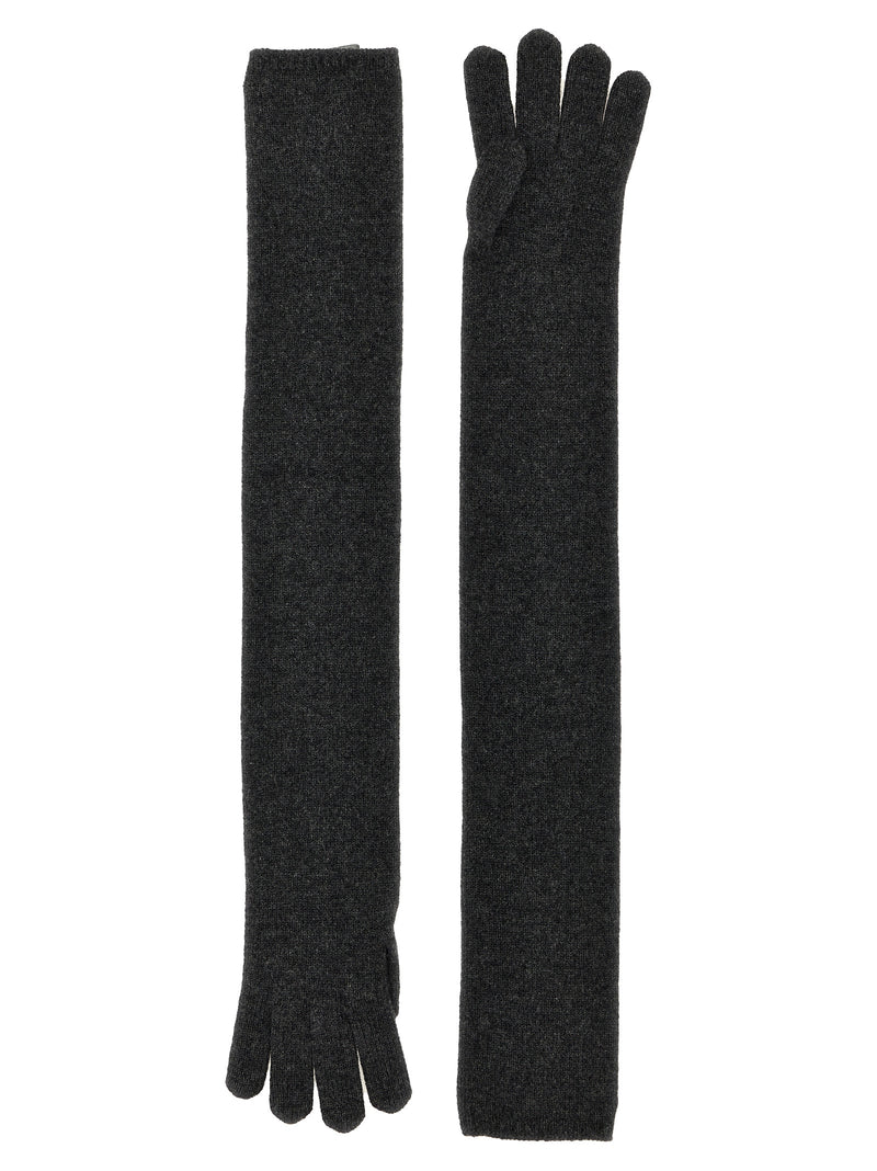 Max Mara Timor Gray Cashmere Gloves for Women