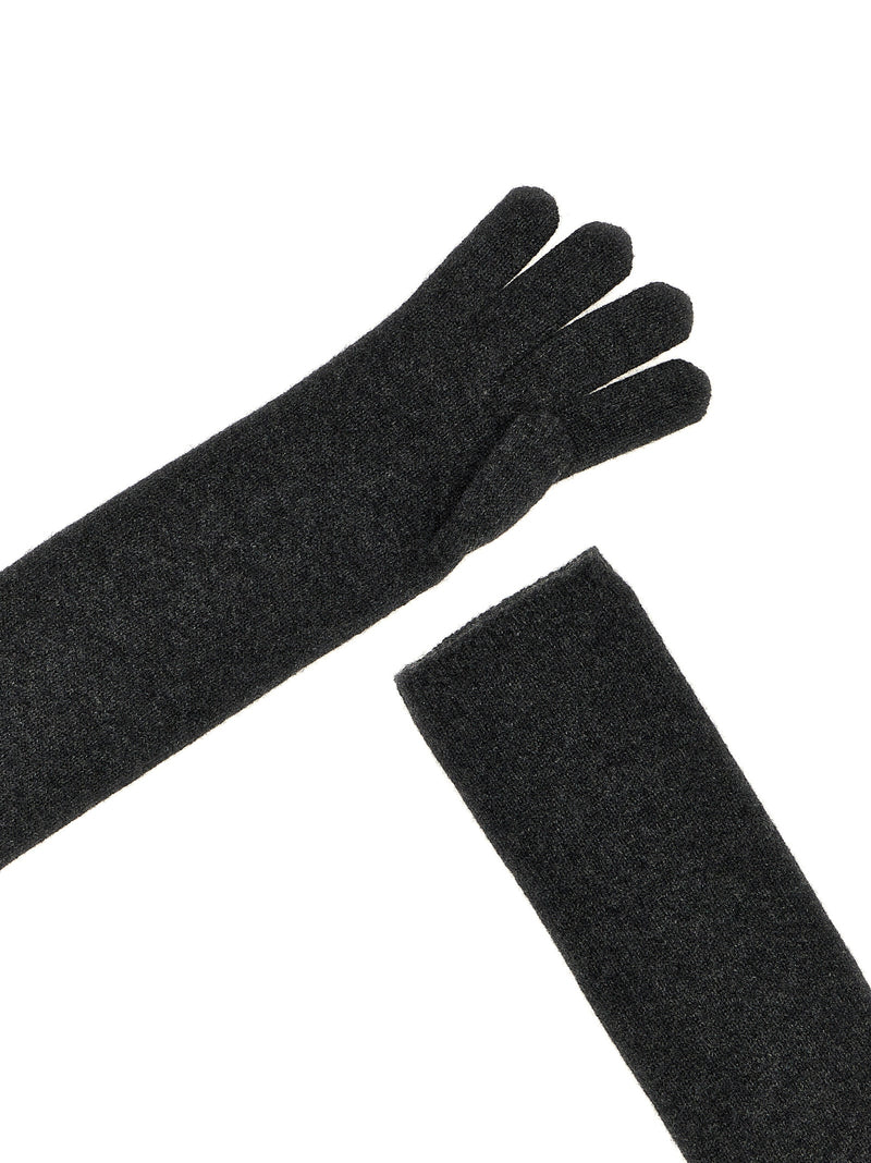 Max Mara Timor Gray Cashmere Gloves for Women