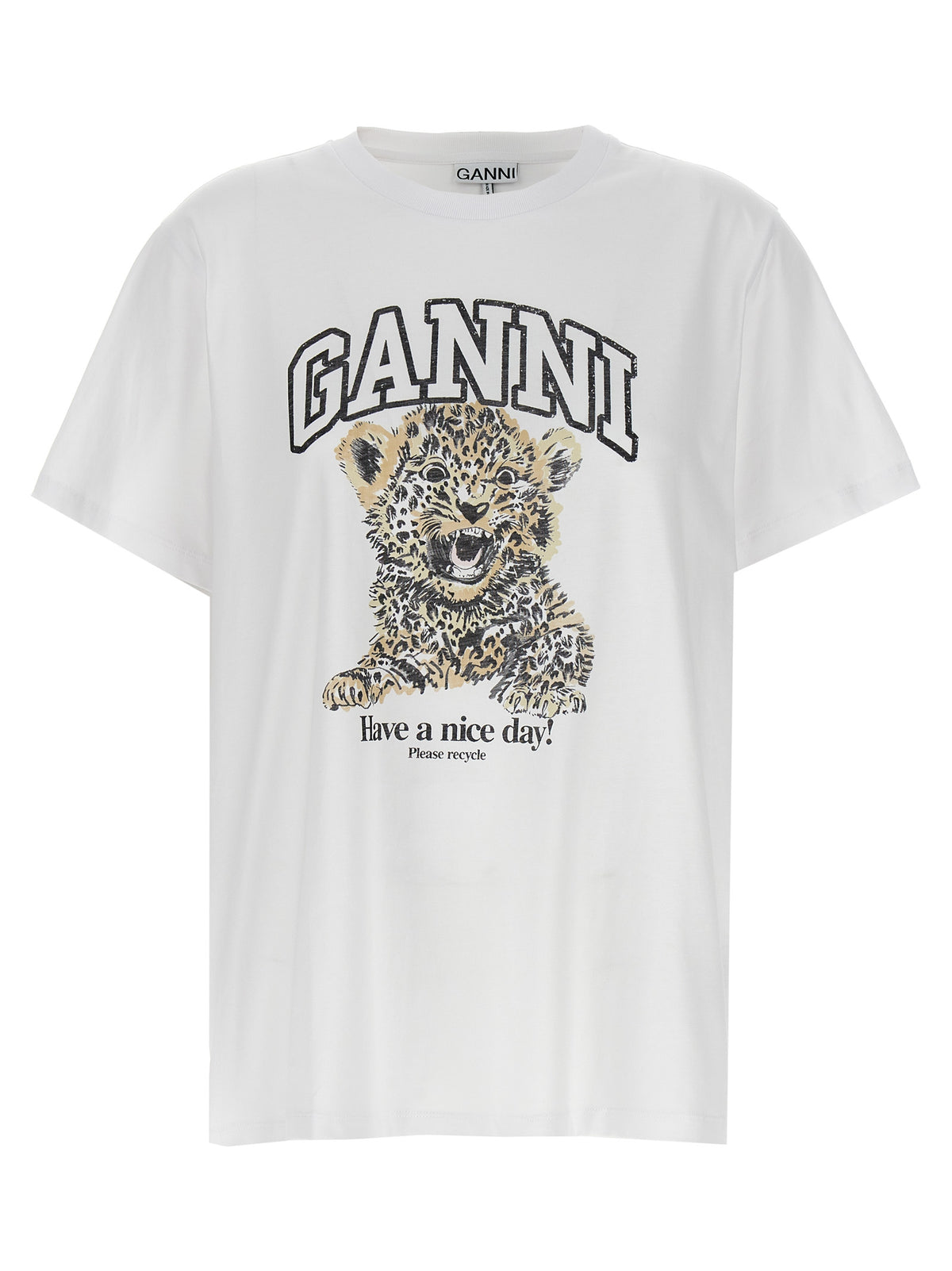 T-shirt Ganni en coton blanc